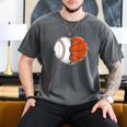 Heart 67 Meme Baseball Basketball Pocket Valentine's Day Tee Men's Comfort Colors T-Shirt Pepper