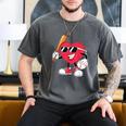 Heart Play Baseball Valentine's Day Teens Boys Girls Kids Men's Comfort Colors T-Shirt Pepper Heart Play Baseball Valentine's Day Teens Boys Girls Kids Men's Comfort Colors T-Shirt Pepper