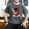 Heart Playing Baseball Valentine Baseball Men's Comfort Colors T-Shirt Pepper