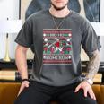 Ho Ho Homerun Baseball Ugly Christmas Sweater Party Hitter Men's Comfort Colors T-Shirt Pepper