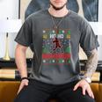 Ho Ho Homerun Xmas Sports Player Baseball Ugly Christmas Men's Comfort Colors T-Shirt Pepper Ho Ho Homerun Xmas Sports Player Baseball Ugly Christmas Men's Comfort Colors T-Shirt Pepper