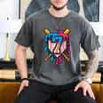 HUGvyn 7th Birthday Baseball Ice Cream Drip Number 7 Kid Boy Men's Comfort Colors T-Shirt Pepper HUGvyn 7th Birthday Baseball Ice Cream Drip Number 7 Kid Boy Men's Comfort Colors T-Shirt Pepper