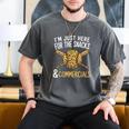 I'm Just Here For The Snacks And Commercials Baseball Men's Comfort Colors T-Shirt Pepper