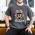 It's My 12th Birthday Baseball Fan Celebration Men's Comfort Colors T-Shirt Pepper