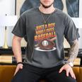 Just A Boy Who Loves Baseball Player Kids Men's Comfort Colors T-Shirt Pepper