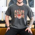 Leopard Checkered Game Day Baseball Coquette Bow Women Girls Men's Comfort Colors T-Shirt Pepper