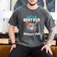 Little Brother Biggest Fan Baseball Cream Drip Crossed Bats Men's Comfort Colors T-Shirt Pepper Little Brother Biggest Fan Baseball Cream Drip Crossed Bats Men's Comfort Colors T-Shirt Pepper