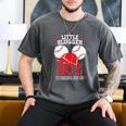 Little Slugger Boy Coming Soon Baby Announcement Baseball Men's Comfort Colors T-Shirt Pepper