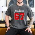 Number 67 Numbered Six Seven Baseball Jersey Style Team 67 Men's Comfort Colors T-Shirt Pepper Number 67 Numbered Six Seven Baseball Jersey Style Team 67 Men's Comfort Colors T-Shirt Pepper