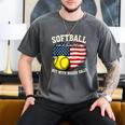 Patriotic US Flag Softball Dad Like A Baseball Dad Men's Comfort Colors T-Shirt Pepper Patriotic US Flag Softball Dad Like A Baseball Dad Men's Comfort Colors T-Shirt Pepper