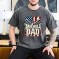 Retro American Flag Baseball Dad Father's Day Men's Comfort Colors T-Shirt Pepper Retro American Flag Baseball Dad Father's Day Men's Comfort Colors T-Shirt Pepper