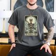 Retro Skeleton Baseball Dad Tarot Card Halloween Sport Lover Men's Comfort Colors T-Shirt Pepper