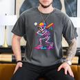 Skelton Playing Baseball Halloween Baseball Drip Boys Kids Men's Comfort Colors T-Shirt Pepper Skelton Playing Baseball Halloween Baseball Drip Boys Kids Men's Comfort Colors T-Shirt Pepper