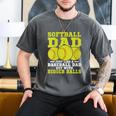Softball Dad Just Like A Baseball Dad Team Men's Comfort Colors T-Shirt Pepper