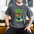 Spooky Zombie Respect The Drip Baseball Halloween Men's Comfort Colors T-Shirt Pepper
