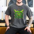 St Patricks Day Baseball Ice Cream Shamrock Baseball Player Men's Comfort Colors T-Shirt Pepper St Patricks Day Baseball Ice Cream Shamrock Baseball Player Men's Comfort Colors T-Shirt Pepper