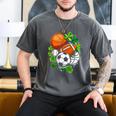 St Patricks Day Shamrock Basketball Baseball Football Soccer Men's Comfort Colors T-Shirt Pepper St Patricks Day Shamrock Basketball Baseball Football Soccer Men's Comfort Colors T-Shirt Pepper