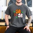 St Patricks Day Shamrock Basketball Baseball Men Boys Kids Men's Comfort Colors T-Shirt Pepper