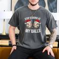 Stop Staring At My Balls Comedy Christmas Baseball Men's Comfort Colors T-Shirt Pepper Stop Staring At My Balls Comedy Christmas Baseball Men's Comfort Colors T-Shirt Pepper