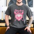 Strike Out Breast Cancer Baseball Drip For Boys Youth Men's Comfort Colors T-Shirt Pepper Strike Out Breast Cancer Baseball Drip For Boys Youth Men's Comfort Colors T-Shirt Pepper