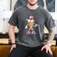 USA Patriotic Baseball Ice Cream Cone Freedom Men's Comfort Colors T-Shirt Pepper