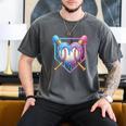 Valentines Baseball Heart Dripping Ice Cream Gen Z Alpha Men's Comfort Colors T-Shirt Pepper Valentines Baseball Heart Dripping Ice Cream Gen Z Alpha Men's Comfort Colors T-Shirt Pepper