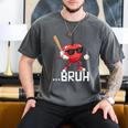 Valentines Bruh Red Heart Playing Baseball Men Boys Kids Men's Comfort Colors T-Shirt Pepper