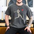Valentines Day Baseball Batter Silhouette Heart Men Boy Kids Men's Comfort Colors T-Shirt Pepper