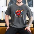 Valentines Day Baseball Dabbing Red Heart Love Boys Men's Comfort Colors T-Shirt Pepper Valentines Day Baseball Dabbing Red Heart Love Boys Men's Comfort Colors T-Shirt Pepper