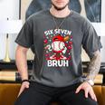 Valentines Day Six Seven Bruh 6 7 Meme Baseball Drip Boys Men's Comfort Colors T-Shirt Pepper