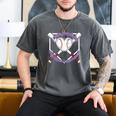 I Wear Purple For Alzheimers Awareness Baseball Heart Ribbon Men's Comfort Colors T-Shirt Pepper I Wear Purple For Alzheimers Awareness Baseball Heart Ribbon Men's Comfort Colors T-Shirt Pepper
