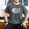 Youth Eat Sleep Baseball Repeat Catcher Boys Men Men's Comfort Colors T-Shirt Pepper Youth Eat Sleep Baseball Repeat Catcher Boys Men Men's Comfort Colors T-Shirt Pepper