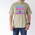 100 Days Of School Baseball Dripping Ice Cream 100th Day Men's Comfort Colors T-Shirt Khaki
