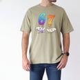 67 Meme Baseball Kids Girls Humor Number 6 7 Men's Comfort Colors T-Shirt Khaki