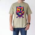 67 Meme Trendy Baseball Number 67 Player Six Seven Men's Comfort Colors T-Shirt Khaki 67 Meme Trendy Baseball Number 67 Player Six Seven Men's Comfort Colors T-Shirt Khaki