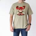 67 Valentine Day Baseball Chocolate Ice Cream Drip Men's Comfort Colors T-Shirt Khaki