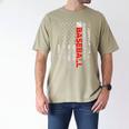 American Flag Baseball Team Baseball Player Baseball Men's Comfort Colors T-Shirt Khaki American Flag Baseball Team Baseball Player Baseball Men's Comfort Colors T-Shirt Khaki