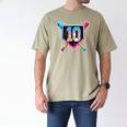 Baseball 10 Year Old Boy Ice Cream Drip 10th Birthday Player Men's Comfort Colors T-Shirt Khaki Baseball 10 Year Old Boy Ice Cream Drip 10th Birthday Player Men's Comfort Colors T-Shirt Khaki