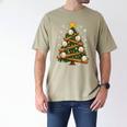 Baseball Bat Christmas Tree Lights Holiday Xmas Men's Comfort Colors T-Shirt Khaki Baseball Bat Christmas Tree Lights Holiday Xmas Men's Comfort Colors T-Shirt Khaki