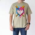 Baseball Boys Ice Cream Drip Baseball Men's Comfort Colors T-Shirt Khaki