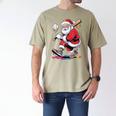 Baseball Christmas Santa Claus Batter Baseball Drip Men's Comfort Colors T-Shirt Khaki Baseball Christmas Santa Claus Batter Baseball Drip Men's Comfort Colors T-Shirt Khaki