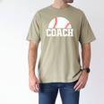 Baseball Coach Little League Baseball Dad Athletic Sports Premium Men's Comfort Colors T-Shirt Khaki