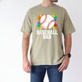 Baseball Dad Fathers Day For Daddy Papa Father Men's Comfort Colors T-Shirt Khaki Baseball Dad Fathers Day For Daddy Papa Father Men's Comfort Colors T-Shirt Khaki
