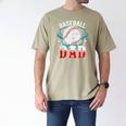 Baseball Dad Happy Fathers Day Dad Daddy Baseball Lover Men's Comfort Colors T-Shirt Khaki