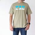 Baseball Dad Ice Cream Drip Happy Fathers Day Premium Men's Comfort Colors T-Shirt Khaki