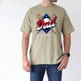 Baseball Dad Baseball Men's Comfort Colors T-Shirt Khaki