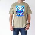 Baseball Drip Ice Cream Blue Glow Melt Ball Graphic Men's Comfort Colors T-Shirt Khaki Baseball Drip Ice Cream Blue Glow Melt Ball Graphic Men's Comfort Colors T-Shirt Khaki