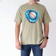 Baseball Drip Ice Cream Glove With Sprinkles Ball Boys Youth Men's Comfort Colors T-Shirt Khaki