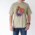 Baseball Drip Ice Cream Sprinkles Baseball Glove For Boys Men's Comfort Colors T-Shirt Khaki