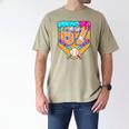 Baseball Drip Number 67 Ice Cream Home Plate Drip Men's Comfort Colors T-Shirt Khaki